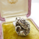 Sterling Silver Tiger or Panther Form Statement Ring 1934 London Antique