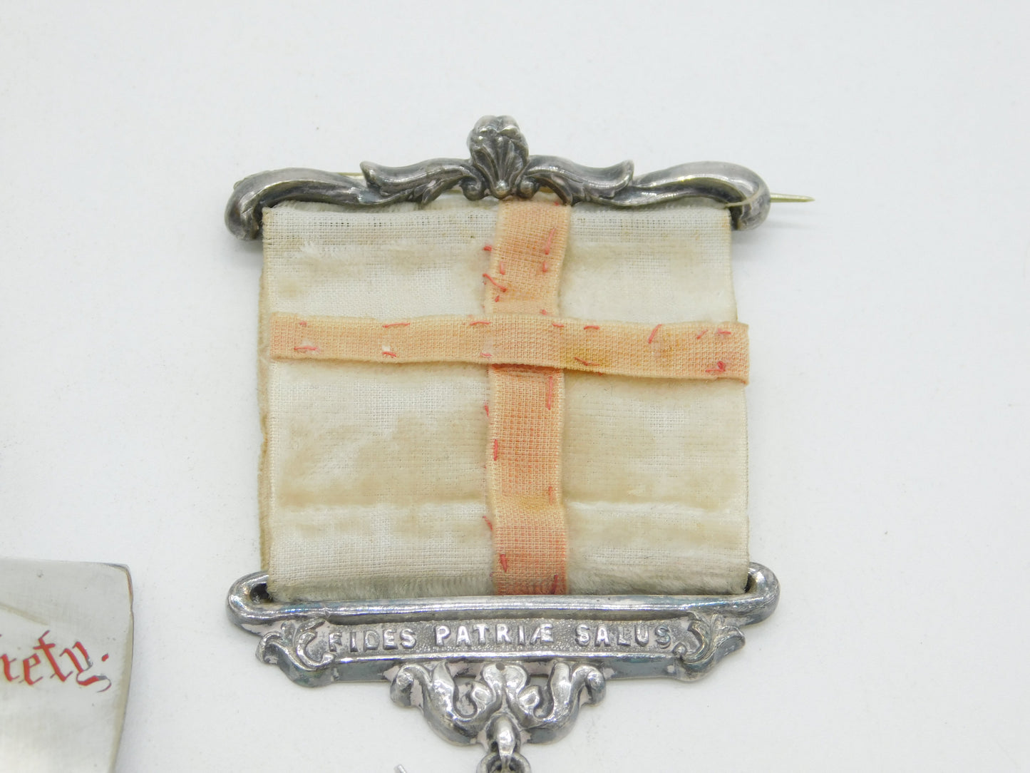 Victorian Sterling Silver Pair Society of St George, Canada Medals Antique 1850