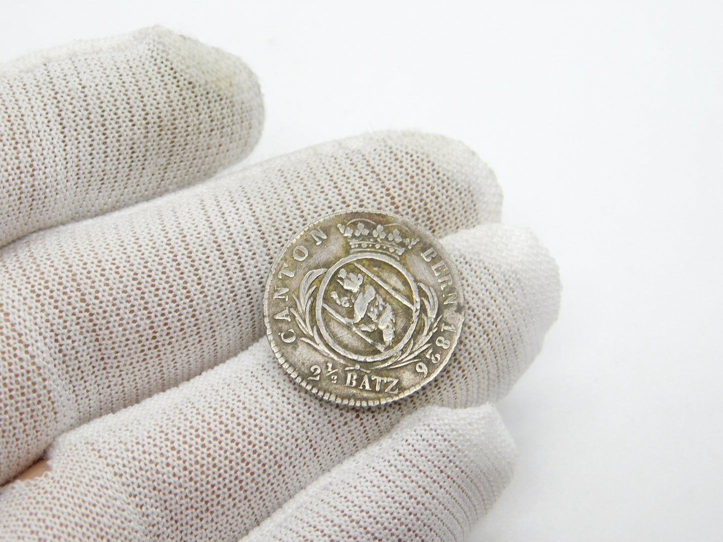 Georgian Swiss Sterling Silver 2 1/2 Batzens Bern Canton Coin Very Fine 1826