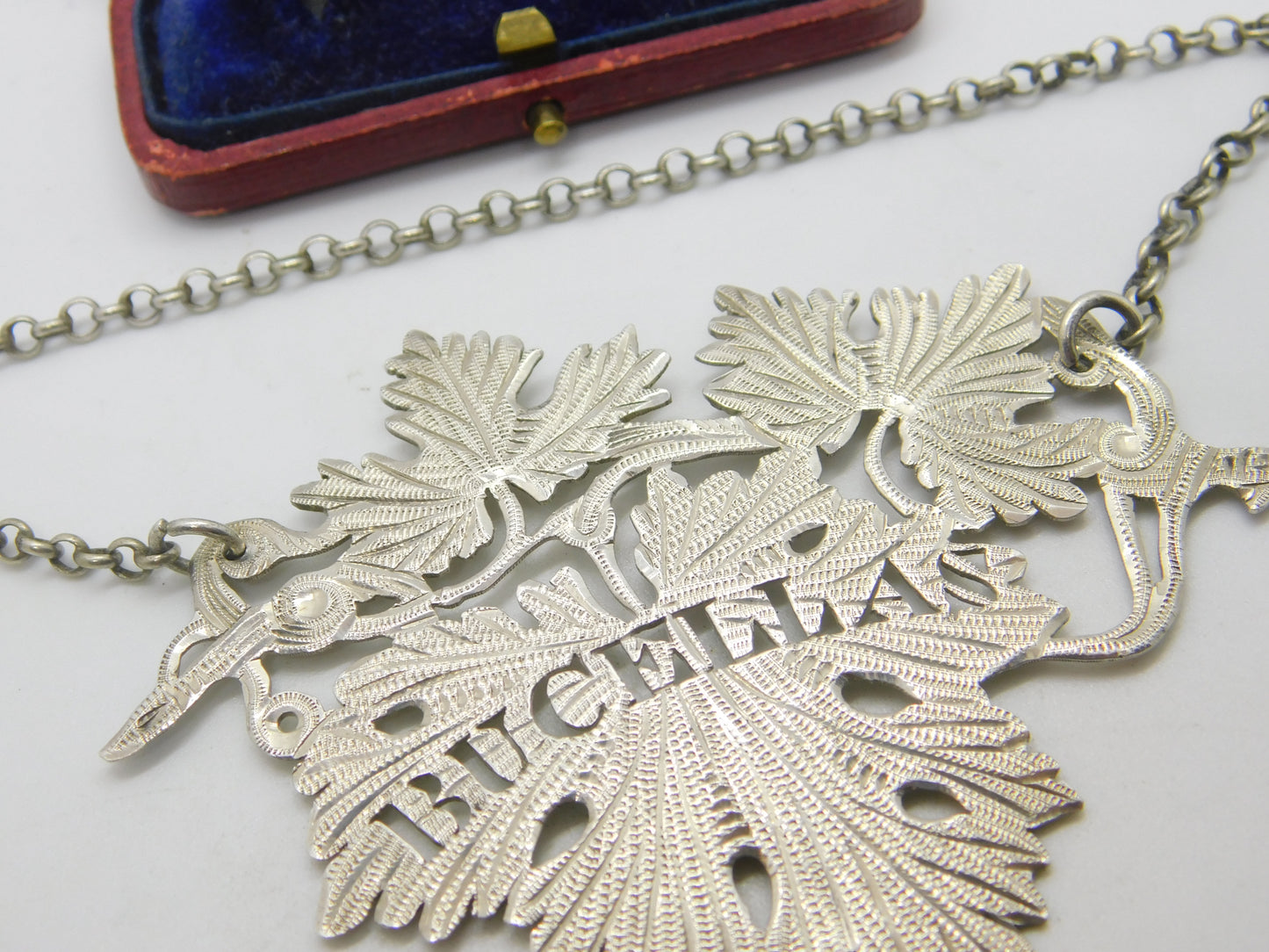 Large Georgian Sterling Silver Bucellas Wine Decanter Label 1826 Birmingham