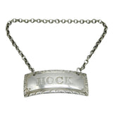 Hester Bateman Hock Decanter Label