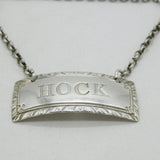 George III Sterling Silver Hock Decanter Label Antique c1770 Hester Bateman