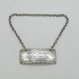 George III Sterling Silver Hock Decanter Label Antique c1770 Hester Bateman