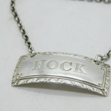 George III Sterling Silver Hock Decanter Label Antique c1770 Hester Bateman
