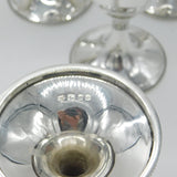 Set of Six Sterling Silver Goblet Chalices Gilded London 1968 Vintage CJ Vander