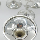 Set of Six Sterling Silver Goblet Chalices Gilded London 1968 Vintage CJ Vander