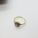 Victorian 18ct Gold & Diamond Set Floral Daisy Cluster Ring Antique c1890