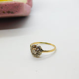 Victorian 18ct Gold & Diamond Set Floral Daisy Cluster Ring Antique c1890