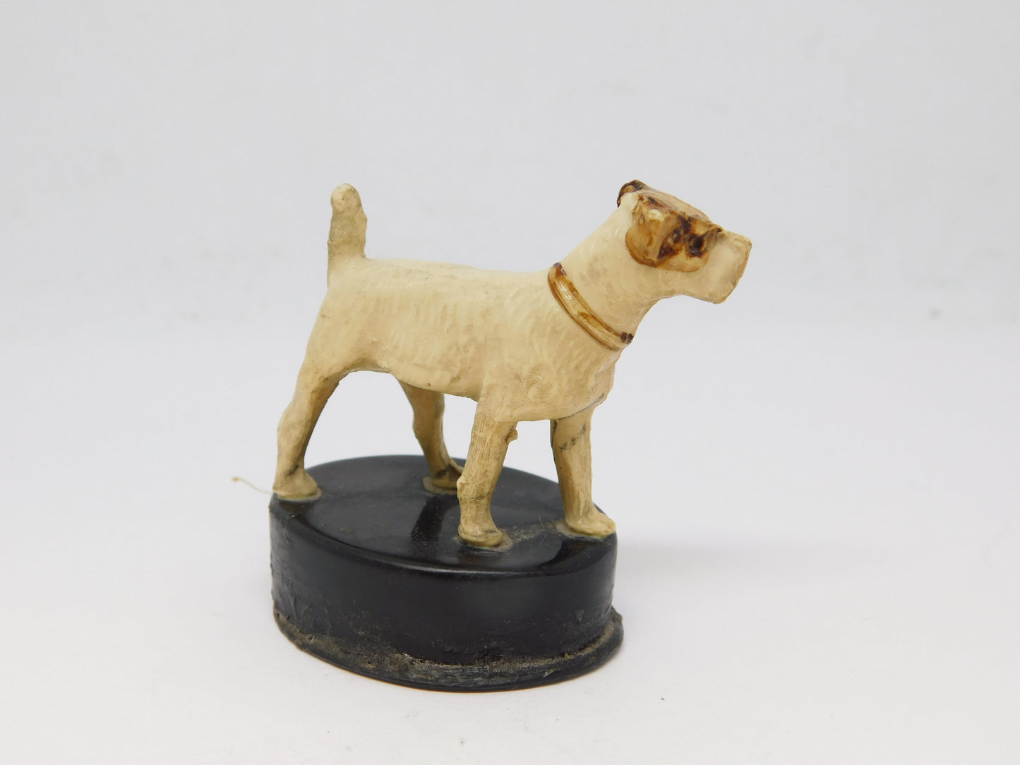 Early 20th Century Bakelite Terrier Dog Novelty Tape Measure Antique c1920
