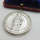 Sterling Silver Oundle School Crested Medal 1933 London Mappin & Webb