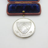 Sterling Silver Oundle School Crested Medal 1933 London Mappin & Webb