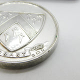 Sterling Silver Oundle School Crested Medal 1933 London Mappin & Webb