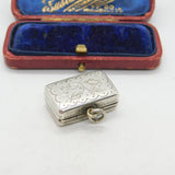 Sterling Silver Floral Motif Vinaigrette Antique Georgian 1827 Birmingham