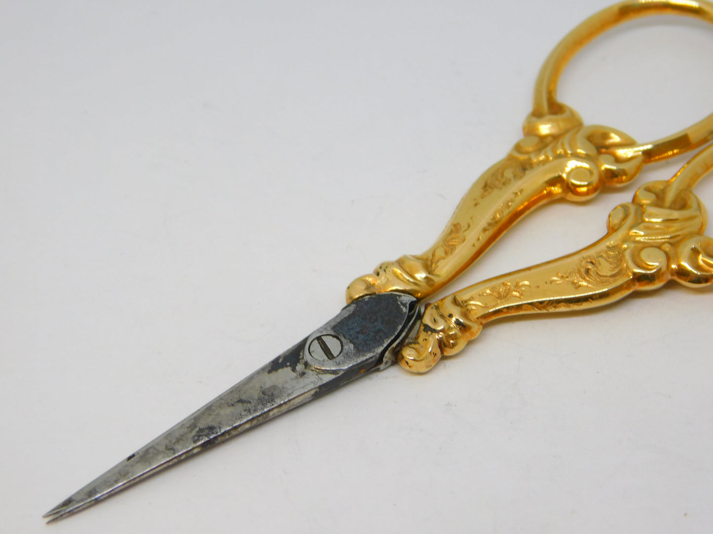 19th Century French 14ct Yellow Gold Sewing Scissors Antique c1890 Belle Epoque