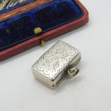 Sterling Silver Floral Motif Vinaigrette Antique Georgian 1827 Birmingham