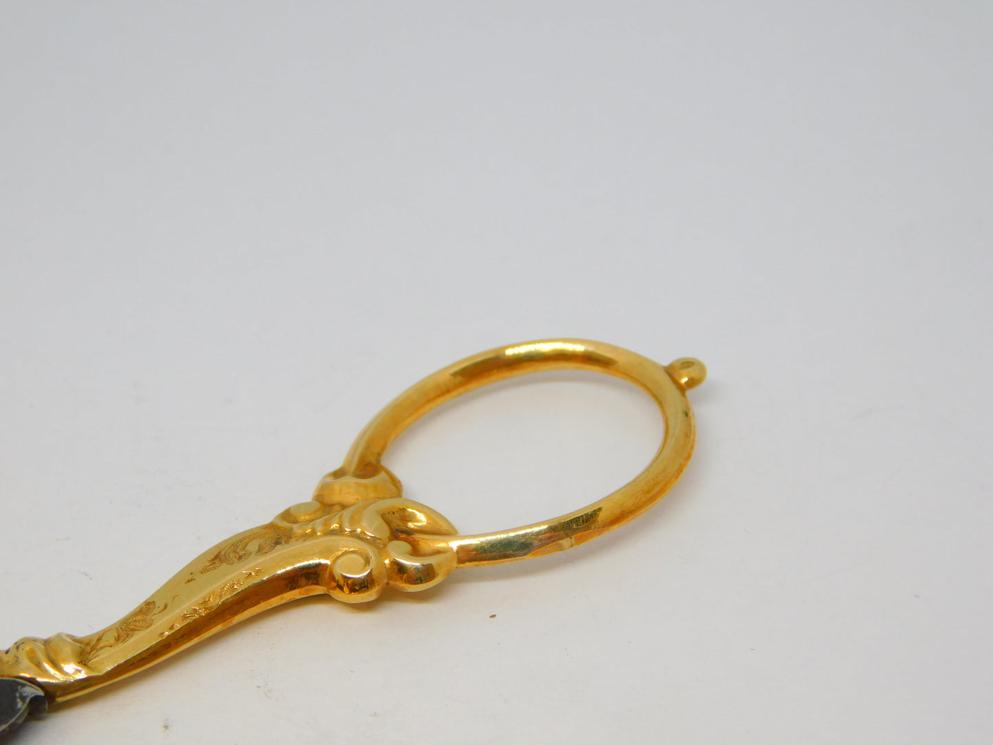 19th Century French 14ct Yellow Gold Sewing Scissors Antique c1890 Belle Epoque