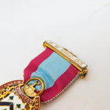 Sterling Silver Gilt & Enamel Masonic Jewel MMM Lodge Medal Antique 1947 London