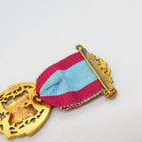 Sterling Silver Gilt & Enamel Masonic Jewel MMM Lodge Medal Antique 1947 London