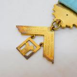 Sterling Silver Gilt & Enamel Iceni Lodge Masonic Jewel Medal Vintage c1950