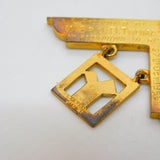 Sterling Silver Gilt & Enamel Iceni Lodge Masonic Jewel Medal Vintage c1950