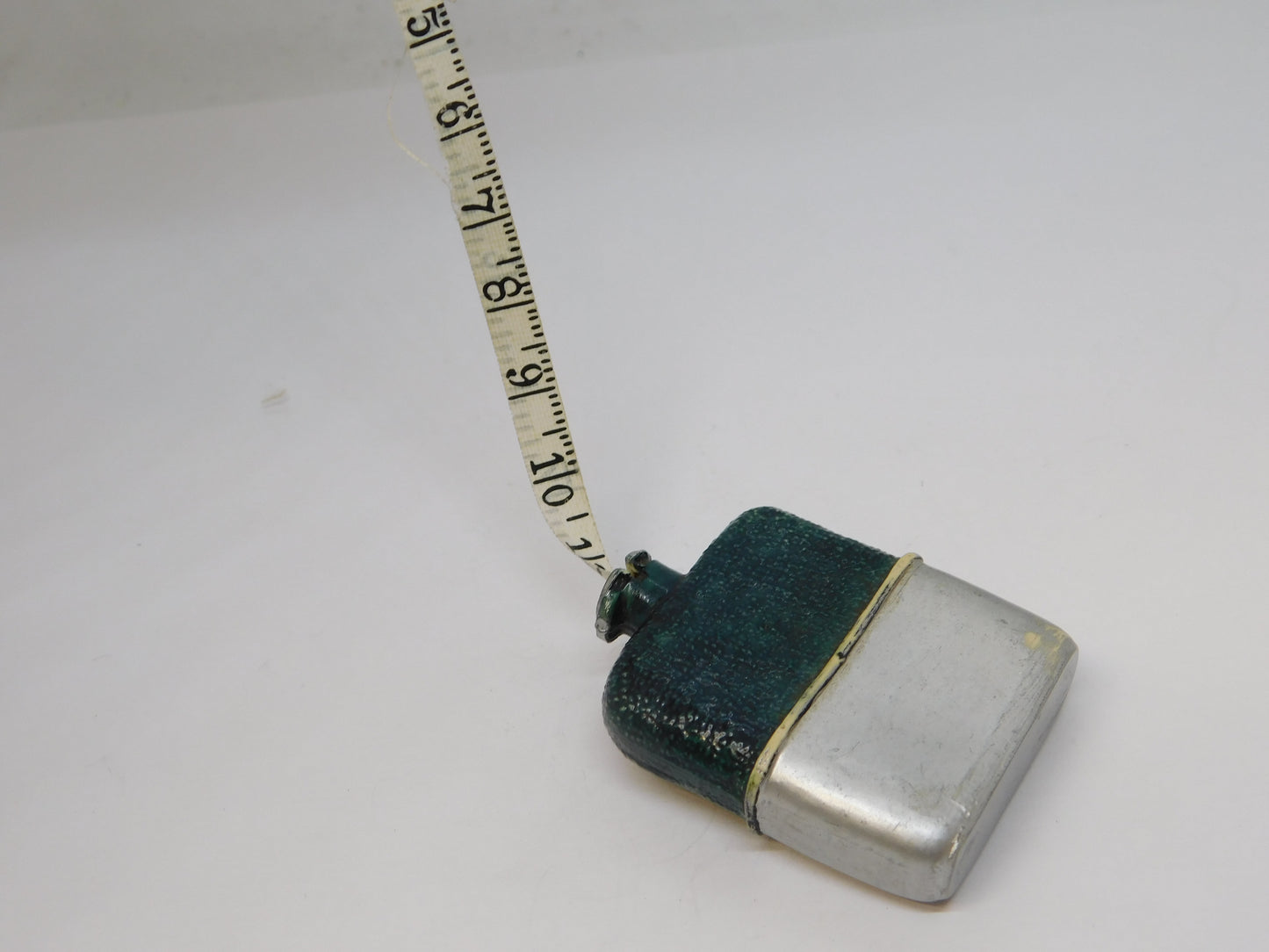 19th Century Novelty Hip Flask Form Tape Measure Antique c1890