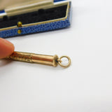 Victorian Sampson Mordan 9ct Gold Floral Propelling Pencil Fob Antique c1900