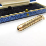 Victorian Sampson Mordan 9ct Gold Floral Propelling Pencil Fob Antique c1900