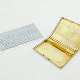Sterling Silver Cigarette Case Owned by King George II of Greece with Signed Letter Antique 1932