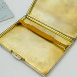 Sterling Silver Cigarette Case Owned by King George II of Greece with Signed Letter Antique 1932