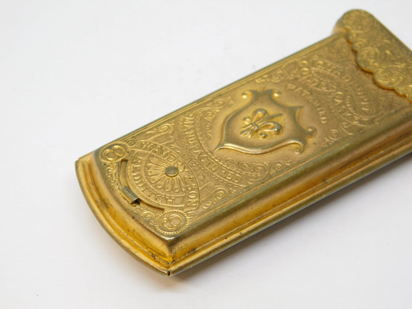 19th Century 'Quadruple Golden Casket' Fleur-De-Lis Etui Needle Case Antique