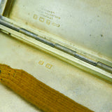 Sterling Silver Cigarette Case Owned by King George II of Greece with Signed Letter Antique 1932