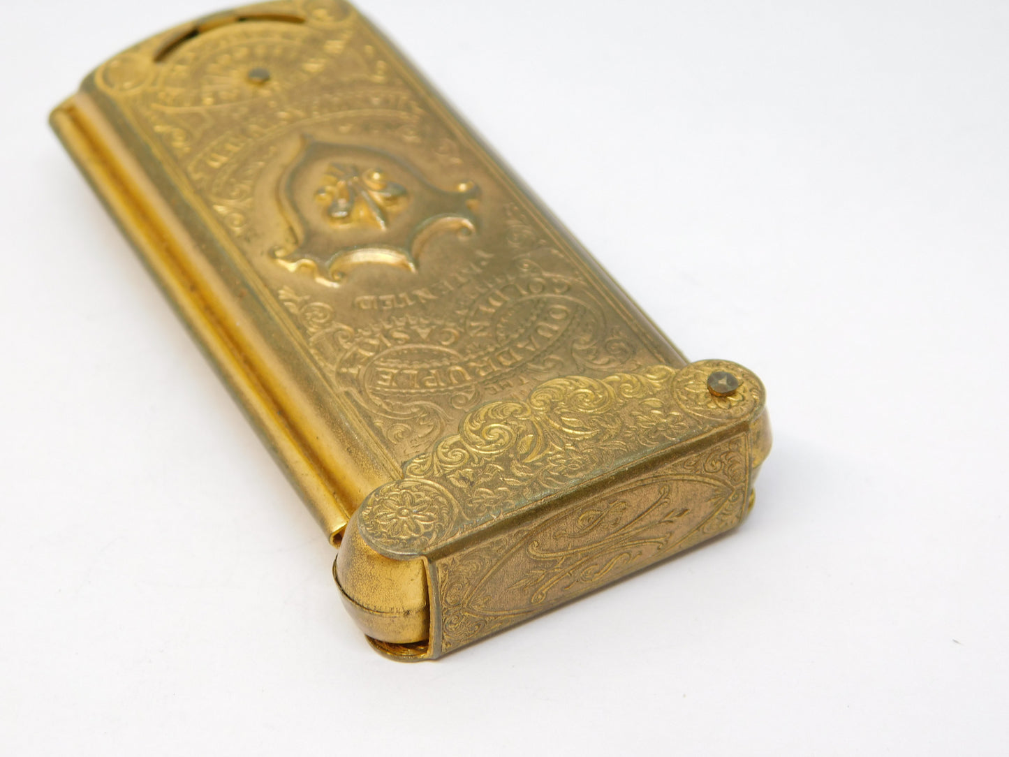19th Century 'Quadruple Golden Casket' Fleur-De-Lis Etui Needle Case Antique