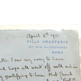 Sterling Silver Cigarette Case Owned by King George II of Greece with Signed Letter Antique 1932
