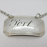 George IV Sterling Silver Port Decanter Label Antique 1825 Birmingham