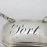 George IV Sterling Silver Port Decanter Label Antique 1825 Birmingham