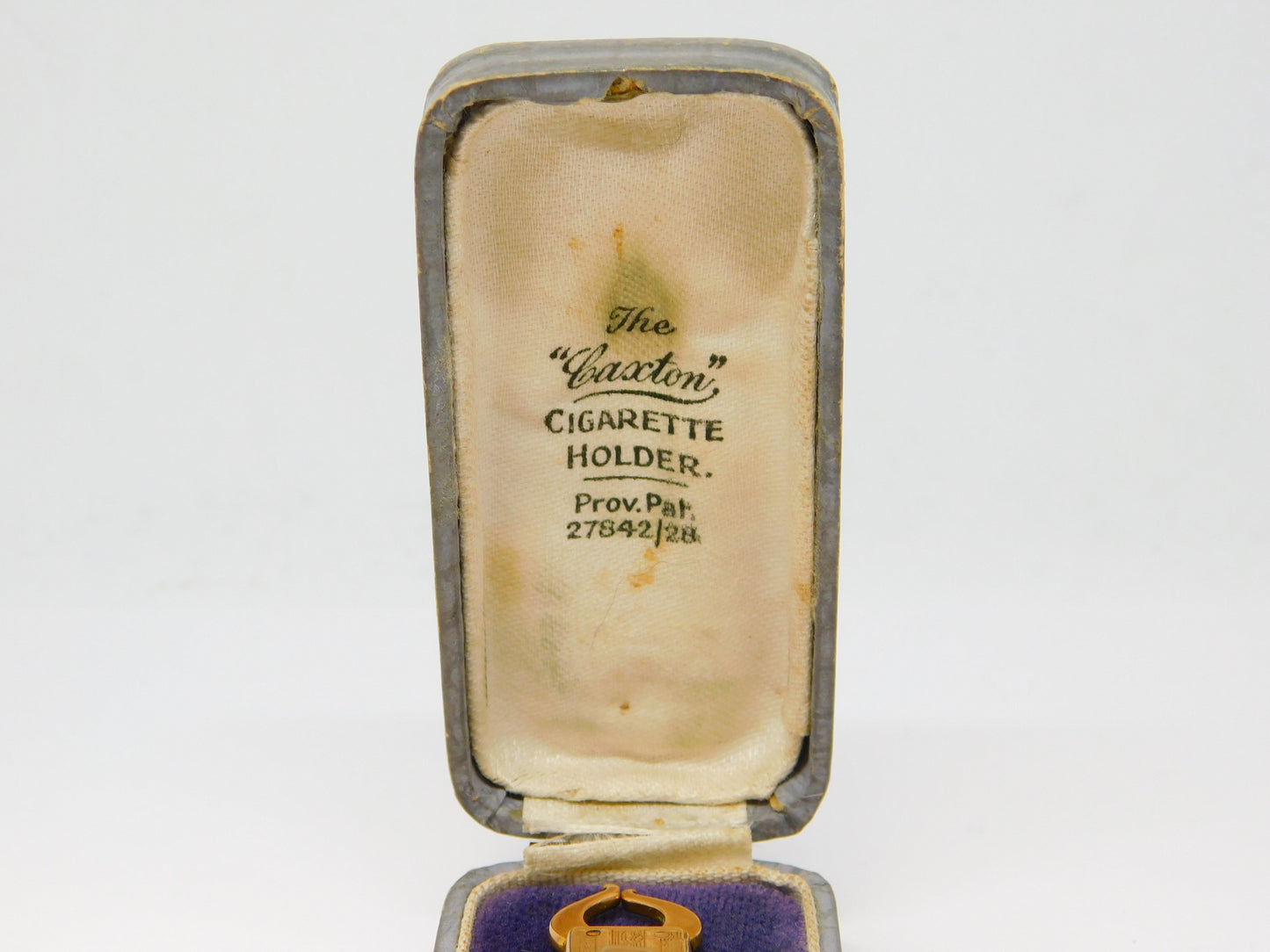 Edwardian Boxed Rolled Gold 'The Caxton' Cigarette Holder Antique c1910