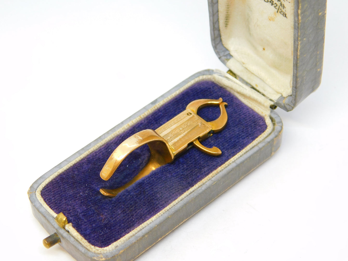 Edwardian Boxed Rolled Gold 'The Caxton' Cigarette Holder Antique c1910