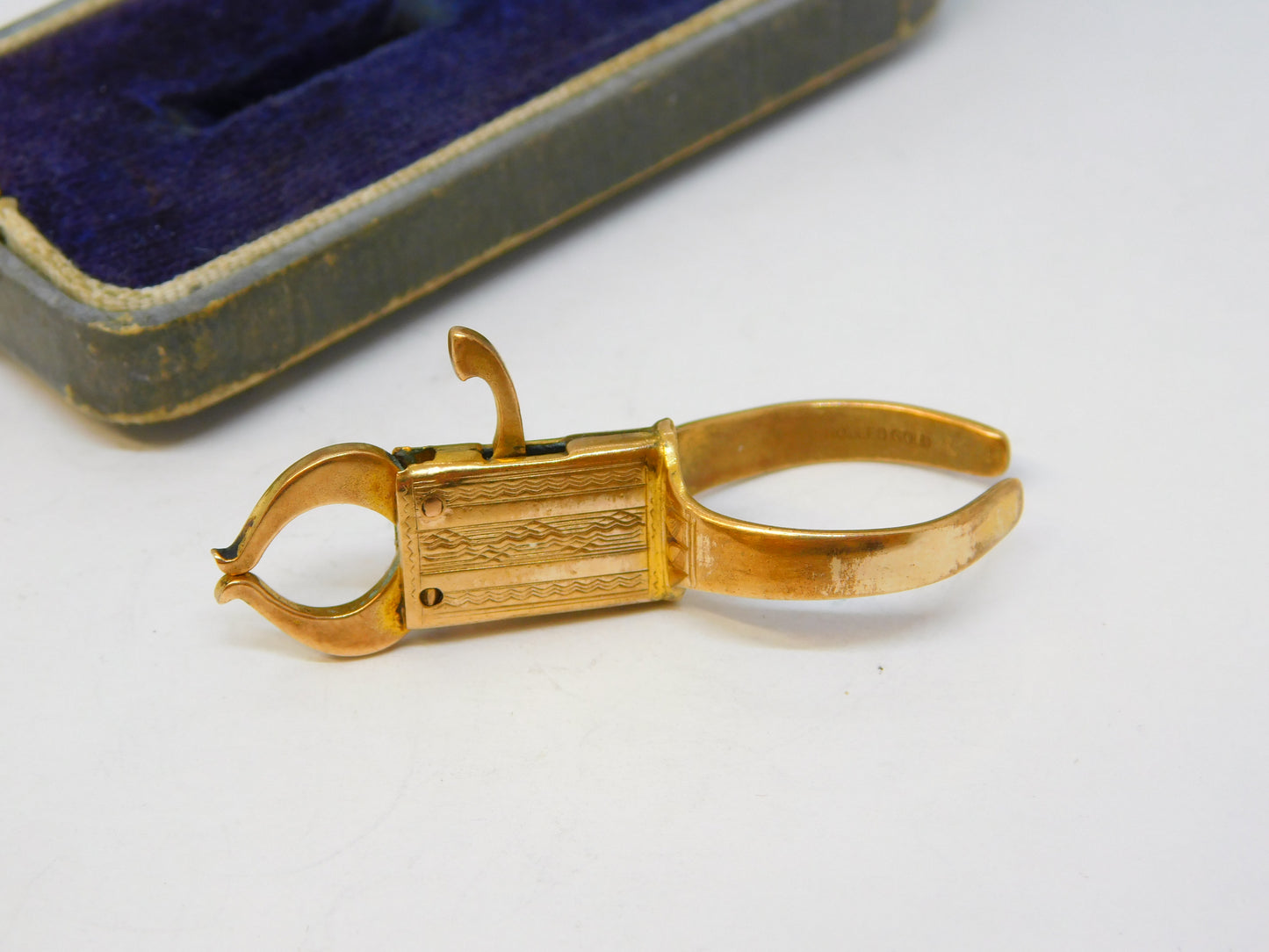 Edwardian Boxed Rolled Gold 'The Caxton' Cigarette Holder Antique c1910