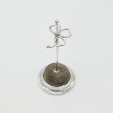 Sterling Silver Shamrock Form Hat Pin Stand Pin Cushion Ring Tree 1921 Chester