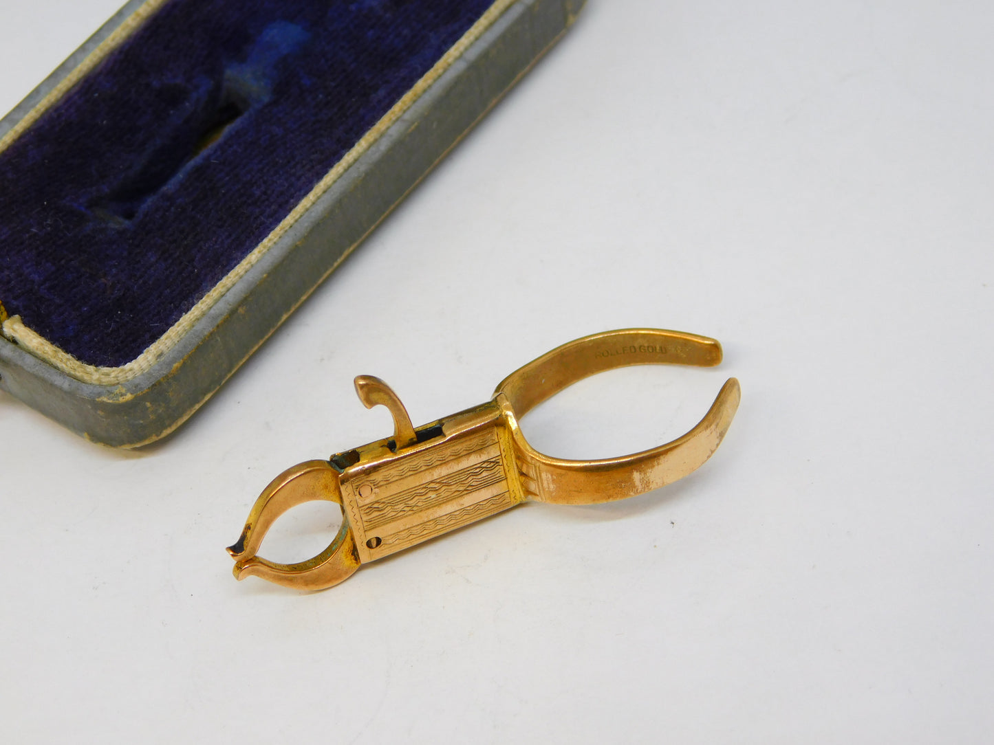 Edwardian Boxed Rolled Gold 'The Caxton' Cigarette Holder Antique c1910