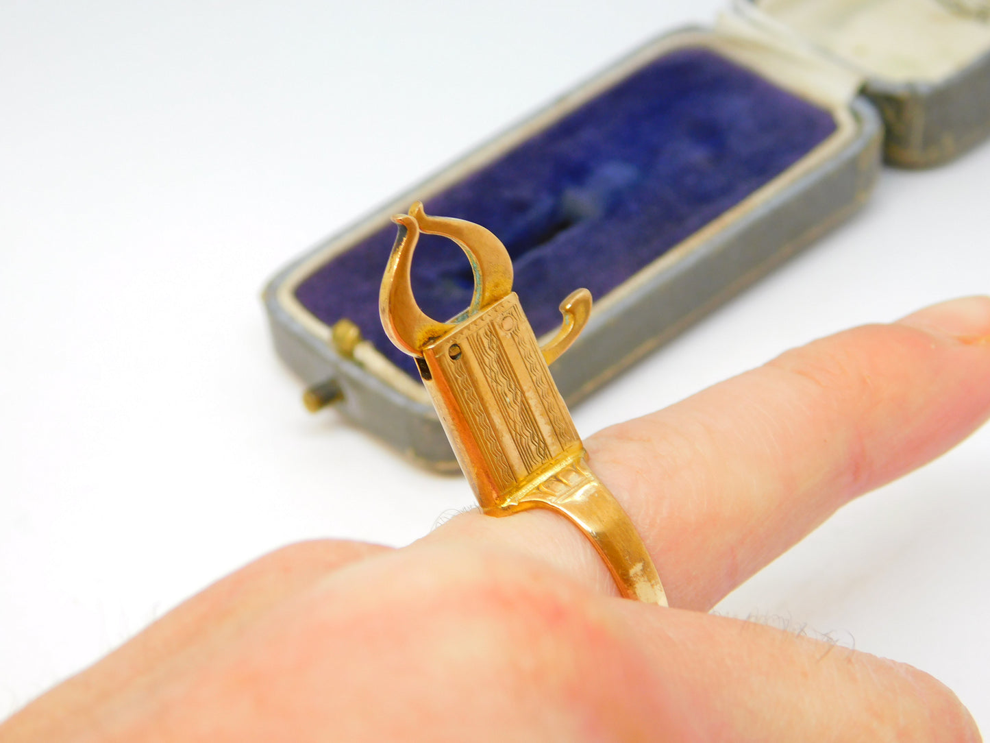 Edwardian Boxed Rolled Gold 'The Caxton' Cigarette Holder Antique c1910