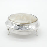 Sterling Silver Trinket Jewellery Box with Mother of Pearl Lid 1926 Birmingham