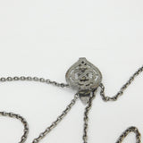 Victorian Cut Steel Large Sewing Chatelaine with Multiple Tools Antique c1860