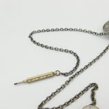 Victorian Cut Steel Large Sewing Chatelaine with Multiple Tools Antique c1860