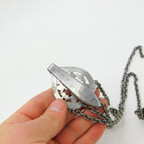 Victorian Cut Steel Large Sewing Chatelaine with Multiple Tools Antique c1860