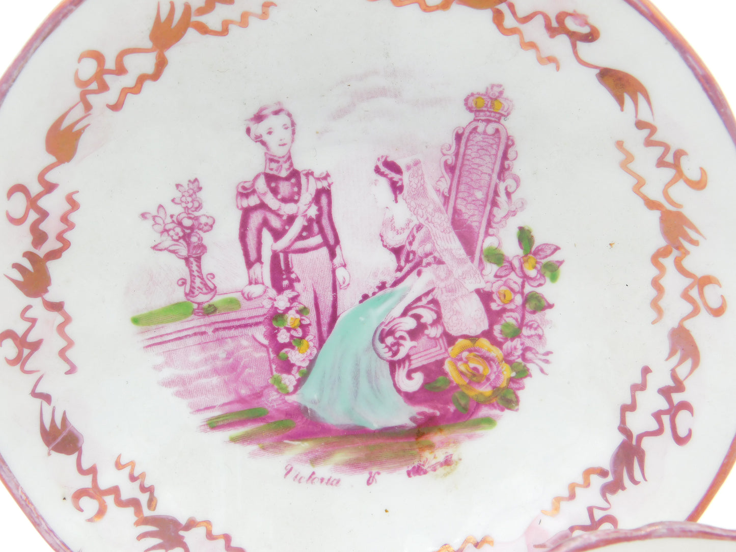Queen Victoria & Prince Albert Royal Wedding Commemorative Cup & Saucer 1840
