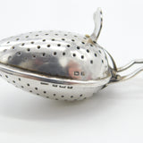 Sterling Silver Egg Shaped String Loaded Tea Infuser Antique 1930 Art Deco Birmingham