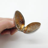 Sterling Silver Egg Shaped String Loaded Tea Infuser Antique 1930 Art Deco Birmingham
