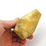 Victorian Coffin Shaped Brass Snuff Box Sprung Hinge Antique c1860 J Skerry