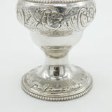 George III Sterling Silver Floral Pattern Pepper Shaker Antique 1781 London
